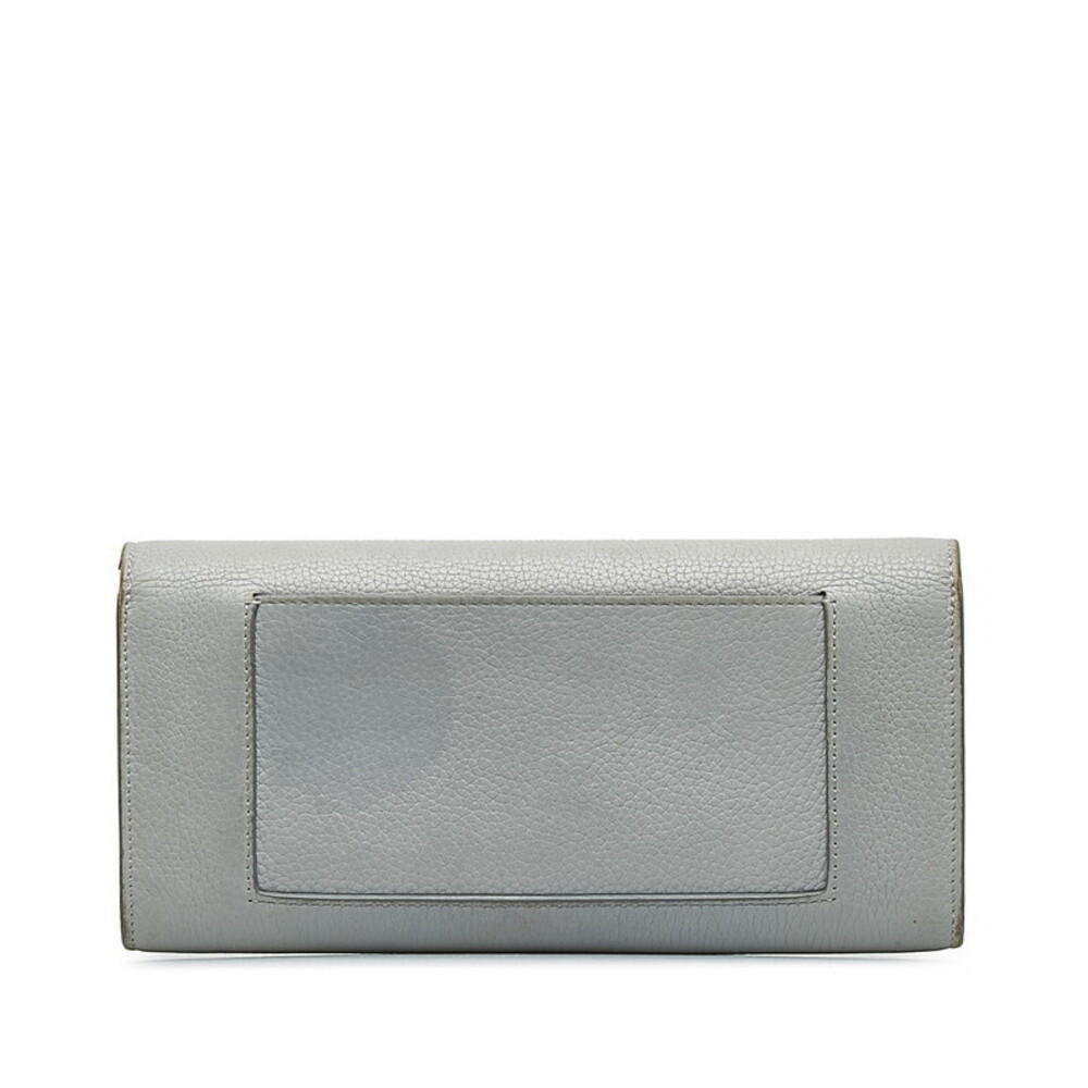 Celine Leather Gray Flap Function Long Wallet Mul… - image 3